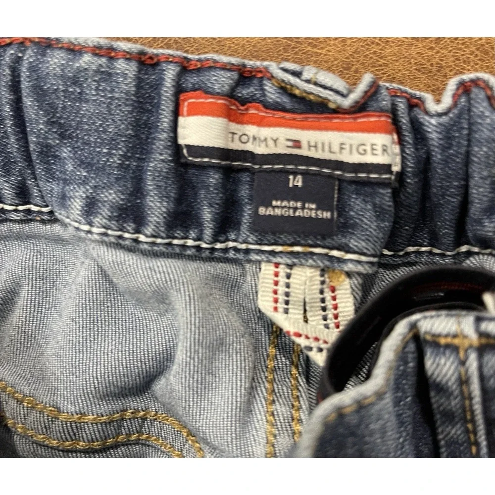 Tommy Hilfiger Blue Straight Leg Adjustable Waist Jeans Utlra Rebel Boys Size 14